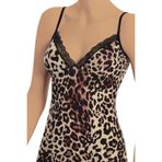 Öts Kadın Atlet Leoparlı (%90 Viskon -%10 Elastan), Siyah, M