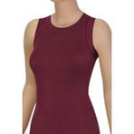 Öts Kadın Atlet Sıfır Kol Fitilli Halter Yaka (%96 Pamuk - %4 Elastan) - XL - Bordo