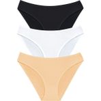 Öts Kadın Külot 3'lü (%47 Modal - %47 Pamuk - %6 Elastan) - XL - Renkli
