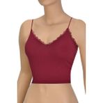 Öts Kadın Sütyen Ip Askılı Fitilli Büstiyer (%96 Pamuk - %4 Elastan) - XL - Bordo