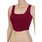 Öts Kadın Sütyen Kalın Askılı Fitilli Büstiyer (%96 Pamuk - %4 Elastan) - XL - Bordo