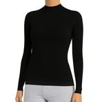ÖTS Kadın Uzun Kollu Boğazlı Body - Pamuklu Kumaş, Ultra Yumuşak, Esnek Kalıp, Balıkçı Yaka ve Şık T-Shirt, Her Mevsime Uygun Tişört, (Siyah - XXL)