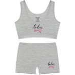 Öts Kız Çocuk Pamuklu Büstiyer Şort Gri Ladies Rahat Spor Kesim (8803-GRİ) - 7 - 8 Yaş