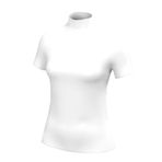 ÖTS Premium Kadın Yarım Kollu Boğazlı Body - Pamuklu Kumaş, Ultra Yumuşak, Esnek Kalıp, Balıkçı Yaka ve Şık T-Shirt, (Beyaz - XL)