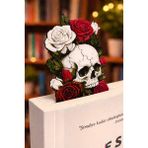 Otscraft Studio Skull & Roses Gotik Tasarım Plastik Kitap Ayracı - Çok Renkli