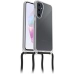 OtterBox React Necklace kılıf, Samsung Galaxy A35 5G için, ultra ince, koruyucu kılıf, ayarlanabilir ve çıkarılabilir cep telefonu zincirli, askeri standartlara göre test edilmiştir, şeffaf