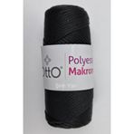 Otto %100 Polyester Örgü İpi - Çanta ve Makrome İpi - Siyah
