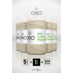 Otto İnce Cotton Makrome - Krem - 5'li Paket - 2mm/200gr/170m - Pamuk Makrome, Çanta, Aksesuar ipi