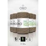 Otto İnce Cotton Makrome - Vizon - 5'li Paket - 2mm/200gr/170m - Pamuk Makrome, Çanta ve Aksesuar ipi
