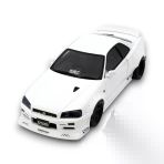 Otto Models Ot1135 1/8 Nissan Skyline Gt-R R34 Krc Body Kit Pearl White Qx1 2019 Vitrin