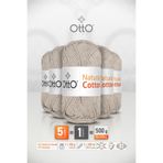 Otto Natural Cotton - Taş (6065) - 5'li Paket - 2mm/100gr/200m - Pamuklu Punch Amigurumi Makrome İpi
