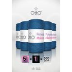 Otto Polyester Makrome - Havacı Mavi - 5'li Paket - 2mm/100gr/100m - Supla, Aksesuar ve Çanta İpi
