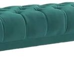 Ottoman Bench at Bed End Koyu Yeşil Ayakkabı Değiştirme Taburesi Uzun Kanepe Yatak Odası Girişi için Osmanlı Ayakkabı Mağazaları ve Giyim Mağazaları için Şık Ayak Dayama Yeri