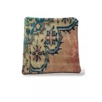Ottoman Pouffe Art Deco Bohem ''Özel Seri Halı'' El Dokuması Vintage Kırlent Minder 40X40cm (218)