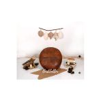 Ottoman Pouffe - Art Deco El Yapımı Vintage Hakiki Deri Orijinal Bohem Ottoman Puf Minder 60cm