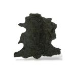 Ottoman Pouffe Hakiki Gerçek Deri Koyun Postu Haki Yeşil 65X82cm