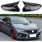 Ottoman Yarasa Ayna Kapağı Honda Civic FC5 2016 Sonrası Parlak Siyah Modern Tasarım