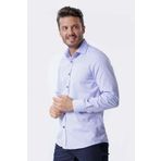 Ottomoda Erkek Çizgili Uzun Kollu Yarı Slim Lila Gömlek,ot-cp-20130