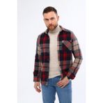 Ottomoda Erkek Regular Oduncu Gömleği, OTOD-2022 - 2XL - Lacivert - Kahverengi