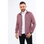 Ottomoda Erkek Regular Oduncu Gömleği, OTOD-2022 - S - Bordo