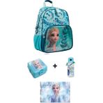 Ottonya Frozen Lisanslı Ilkokul Çantası 4 Lü Set(Beslenme+Suluk+Resim Defteri) - Buz Mavisi