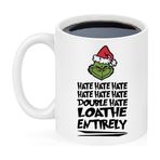 OttoRiven101 - Grinch Kupa, Grinch Noel, Dr Seuss Sözleri, How The Grinch Stole Noel, Noel Kahve Kupası, Hediyeler, 325 ml Seramik Kahve Kupası/Çay Fincanı, Çok Parlak