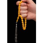 OTTOTESBİH Erkek Hediyelik 10mm Sarı Tonlarda Kokulu Beyrut Damlası Kehribar Tesbih