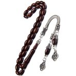 OTTOTESBİH Erkek Hediyelik 6x10mm Arpa Kesim Karartılmış Kuka Tesbih