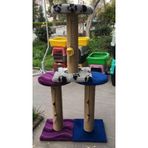 Oturaklı Kedi Tırmalama Tahtası Yuvarlak Kalın 1 Adet