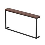 Oturma Odası için Depolama Raflı ve Köşe Klipsli Dolap İnce Konsol Masası Koridor Kahverengi Kaplama için Küçük Giriş Masası 140x20x85 cm