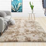 Oturma Odası için Kabarık Tüylü Halı Modern Uzun Tüylü Halı Kaymaz İpeksi ve Kabarık Battaniye Yatak Odası için Mor 80 x 160 cm