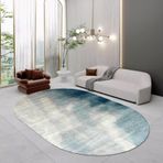 Oturma Odası için Oval Parça Halılar Kaymaz Dekoratif Halı Ev Balkon Yemek Ofis ve Çalışma için Büyük 140x200 cm (100x180 cm) Çocuk Odası Zemin Paspası