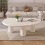 Oturma Odası İçin Sehpalar Modern Sehpa Çam Ağacı Düzensiz Sehpa Beyaz Boho Sehpa Ev Oturma Odası Ofis Mobilyaları Dekor için Kolay Montaj, 90 cm/35,4 inç