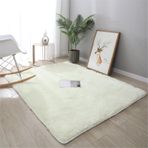 Oturma Odası için Shaggy Halı Büyük Düz Renk Yumuşak Yıkanabilir Kaymaz Tüylü Halı Yatak Odası için Uzun Tüylü Halı (140x200 cm Bordo)