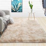 Oturma Odası için Shaggy Mor Halı Modern Uzun Tüylü Halı Yumuşak ve Kabarık Kaymaz İpeksi Mat Yatak Odası için 80 x 160 cm