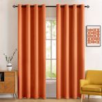 Oturma Odası ve Kız Çocuk Yatak Odası için Turuncu Karartma Perdeleri 137x168 cm (G x Y) - Şık Pencere Panelleri Mutfak Pencere İşlemesi Enerji Verimli Perdeler Oda Karartma Dekoru