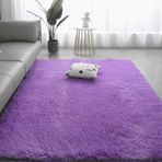Oturma Odası ve Yatak Odası için Shaggy Halı Modern Büyük Kaymaz Tüylü Halı Koridor için Yumuşak Sünger Halı Oda için (200 x 250 cm Beyaz)