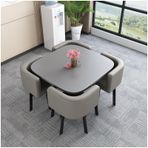 Oturma Odası ve Yemek Odası için Çağdaş 4 Parça Yemek Takımı Sandalyeli Yuvarlak/Kare Masa Restoranlar, Kafeler ve Resepsiyonlar için Mükemmel Tip K31.5In.