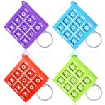 Otuuz Tic Tac Toe Oyun Anahtarlık 8-12 Yaş Çocuklar için Mini Tic Tac Toe Anahtarlık Erkek Kız Çocukları için Noel Hediyesi Çocuk Doğum Günü Hediyesi, Kırmızı, açık mavi, yeşil, lila, ca. 1,8 x 2 Zoll
