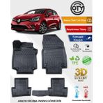 Oty Renault Clio 4 2012+2019 3D Havuzlu Paspas - Siyah