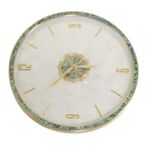 OUCRIY Duvar dekorasyon saati, minimalist, modaya uygun, kuvars mekanizma, yuvarlak, sessiz, ev, oturma odası için (JY 83026E ekstra büyük, çap 40 cm)