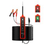 OUFKAR Aşırı Yük Koruması ve Bileşen Etkinleştirme ile Güç Devresi Probu Test Cihazı, Polarite Sürekliliği Tanımlayan Kısa Devre Test Cihazı 6-24V, LED Test Işığı ile, Zil Uyarısı, 13FT Uzun Uzatma Kablosu