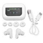 Ouitble Sesli çeviri cihazı, kulaklık, çevirici, 144 dil, 4 çeviri modu, gerçek zamanlı uygulama, anında çeviri, kulaklık, Bluetooth 5.4, öğrenme, seyahat, iş için (beyaz)