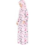 Oulabi Mir Pratik Fermuarlı Pamuklu Kız Çocuk Namaz Elbisesi Pembe Baskılı - 4 - 5 Yaş