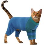 OUOBOB Yapışkan Saçlı Kedi Giysileri, Saç Dökülmesini Önleyin Kedi Pijamaları, Sadece Kediler İçin Balıkçı Yaka Kedi Kazakları, Yavru Onesie Gömlek Giyim Tulumu, Ameliyat Sonrası Kurtarma Elbisesi