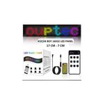 Ouptec Cama Yapışan LED Panel Esnek Animasyonlu Kayar Yazı Paneli 59x12 cm USB 5V Işıklı Ekran 16x96 Led