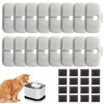 OUPUSES Petlibro Dockstream Kedi Su Çeşmesi için 16'lı Paket Kedi Su Çeşmesi Yedek Filtre PLWF005/PLWF115/PLWF105, Yedek Ön Filtre Pompası Süngerleri ile Pet Su Çeşmesi Filtresi.