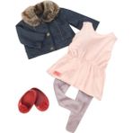 Our Generation Kıyafet Seti - Jean Jacket & Fur Collar