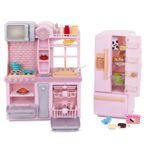 Our Generation Mutfak ve Buzdolabı Oyuncak Seti, Açık Pembe, Unisex