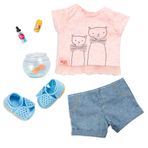 Our Generation - Oyuncak bebek kıyafeti tişört kedi baskılı Japon balığı camlı, BD30429Z, renkli